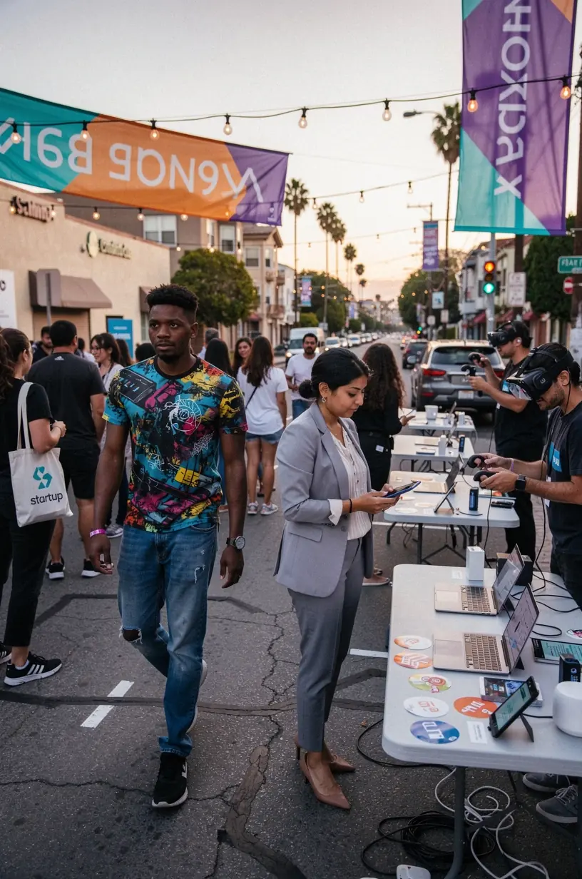 Community members collaborating on digital transformation initiatives.