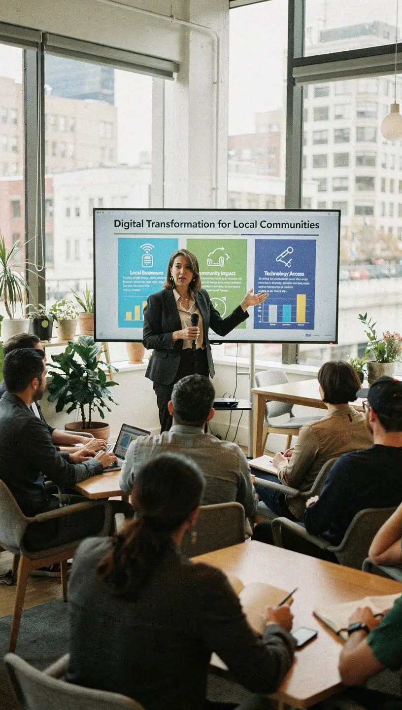 Community members discussing feedback on tech adoption.